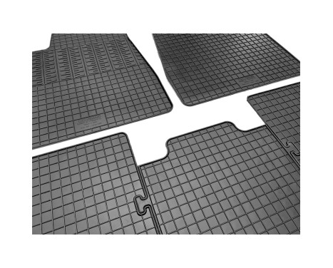 Rubber mats suitable for Tesla Model X 2016- (5-piece with mounting points), Image 3