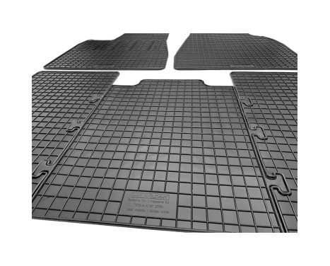 Rubber mats suitable for Tesla Model X 2016- (5-piece with mounting points), Image 4