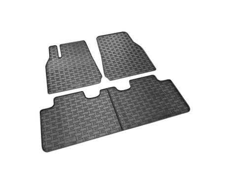 Rubber mats suitable for Tesla Model Y 2020- (3-piece with mounting points), Image 2