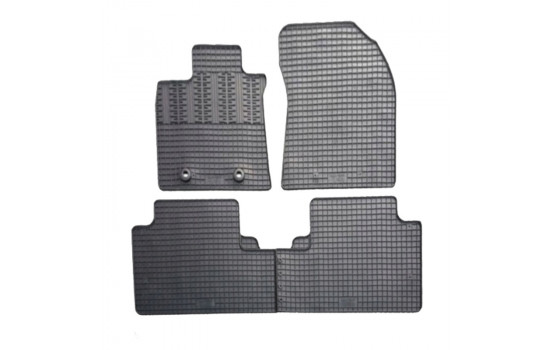 Rubber mats suitable for Toyota Avensis Sedan/Kombi 2009-2015 (4-piece + mounting system)