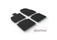 Rubber mats suitable for Toyota bZ4X & Subaru Solterra 2021- (T profile 4-piece + mounting clips)