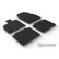 Rubber mats suitable for Toyota bZ4X & Subaru Solterra 2021- (T profile 4-piece + mounting clips)