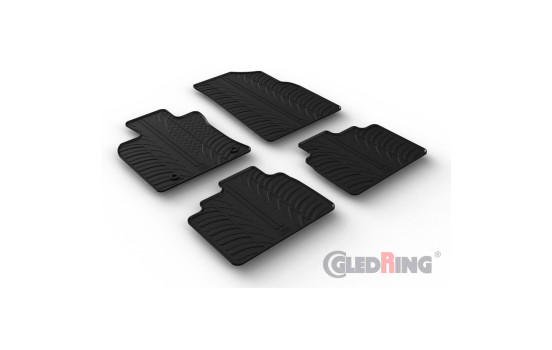 Rubber mats suitable for Toyota Camry (XV7) 2018- (T-Design 4-piece + mounting clips), Image 2