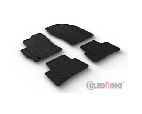 Rubber mats suitable for Toyota Corolla Cross Hybrid 2022- (T profile 4-piece), Image 2