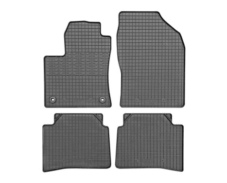 Rubber mats suitable for Toyota Prius IV 2016- (4-piece + mounting system)