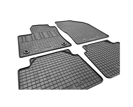 Rubber mats suitable for Toyota Prius IV 2016- (4-piece with mounting points), Image 3