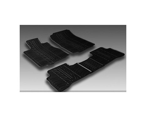 Rubber mats suitable for Toyota Verso 2009- (T-Design 5-piece + mounting clips), Image 2