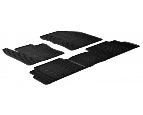 Rubber mats suitable for Toyota Verso 2009- (T-Design 5-piece + mounting clips)