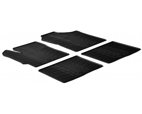 Rubber mats suitable for Toyota Yaris 5 doors 2011- (T-Design 4-piece)
