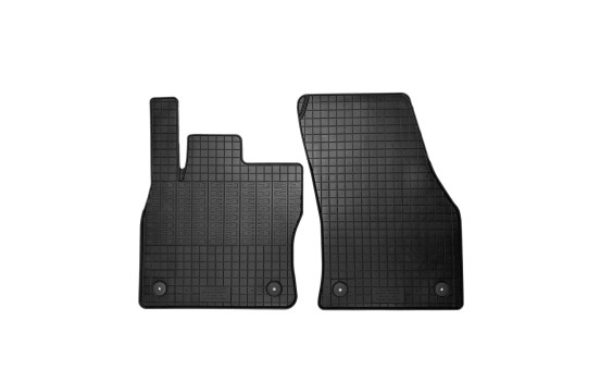 Rubber mats suitable for Volkswagen Caddy V Box 2020- (2-piece with mounting points)