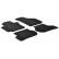 Rubber mats suitable for Volkswagen Golf V,VI Plus 2009- (T-Design 4-piece + mounting clips)