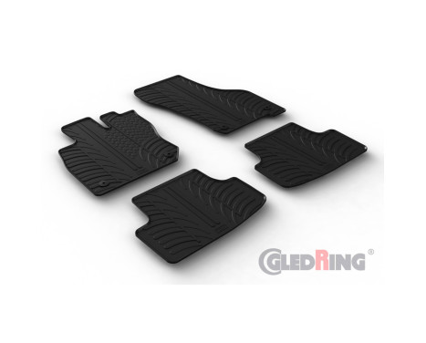 Rubber mats suitable for Volkswagen Golf VIII eTSI 2020 - (T profile 4-piece), Image 2