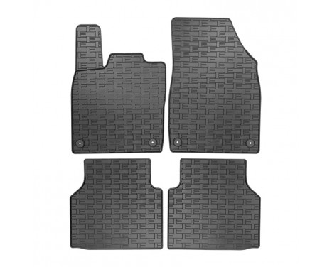 Rubber mats suitable for Volkswagen ID.4 2020- (4-piece with mounting points)