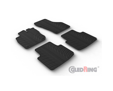 Rubber mats suitable for Volkswagen Passat (CJ5) Variant 2023- (T profile 4-piece + mounting clips)