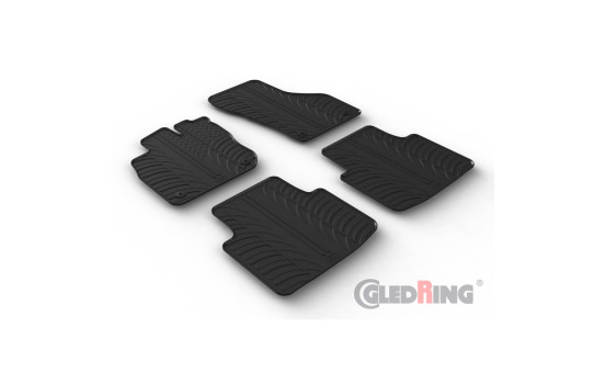 Rubber mats suitable for Volkswagen Passat (CJ5) Variant 2023- (T profile 4-piece + mounting clips)