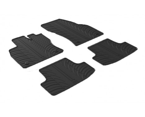 Rubber mats suitable for Volkswagen T-Roc 12/2017- (T profile 4-piece)