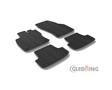 Rubber mats suitable for Volkswagen T-Roc 12/2017- (T profile 4-piece), Image 2