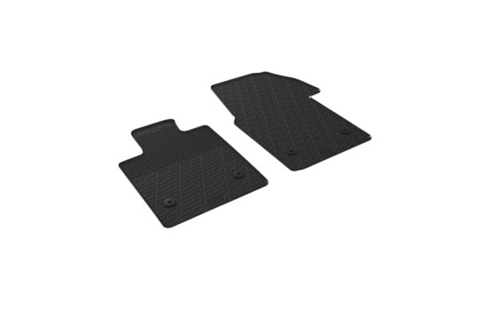 Rubber mats suitable for Volkswagen Transporter T7 Multivan 2022- (G-Design 2-piece + mounting clips