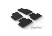 Rubber mats suitable for Volvo C30 2006-2013 (T profile 4-piece + mounting clips)