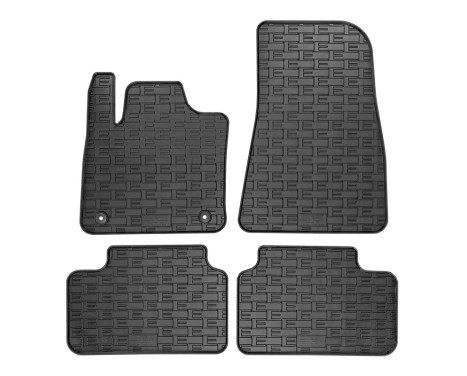 Rubber mats suitable for Volvo C40 Recharge 2021- (4-piece with mounting points)