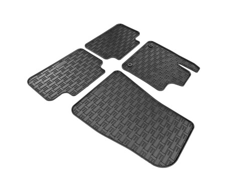 Rubber mats suitable for Volvo C40 Recharge 2021- (4-piece with mounting points), Image 3