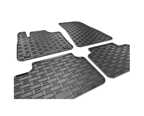Rubber mats suitable for Volvo C40 Recharge 2021- (4-piece with mounting points), Image 4