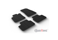 Rubber mats suitable for Volvo C40 Recharge 2021- (T-Design 4-piece + mounting clips)