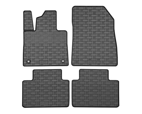 Rubber mats suitable for Volvo EX30 2023- (4-piece + mounting system)