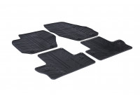 Rubber mats suitable for Volvo S60/V60 2010- (T-Design 4-piece + mounting clips)