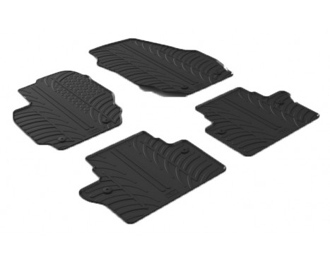 Rubber mats suitable for Volvo V70/XC70 2007- 4-piece