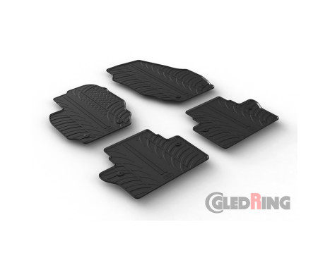 Rubber mats suitable for Volvo V70/XC70 2007- 4-piece, Image 2