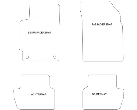 Velor car mats Chevrolet Spark 2013- 4-piece, Image 2