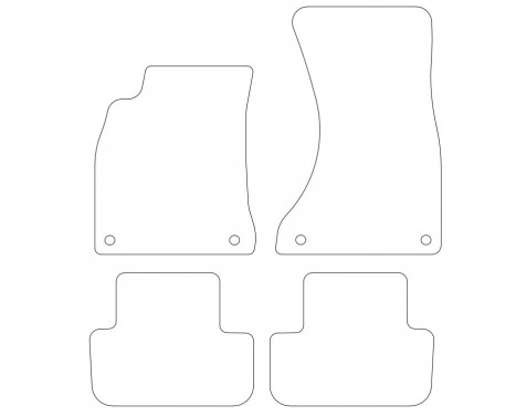 Velor Car Mats for Audi A4 2009- 4-piece, Image 3