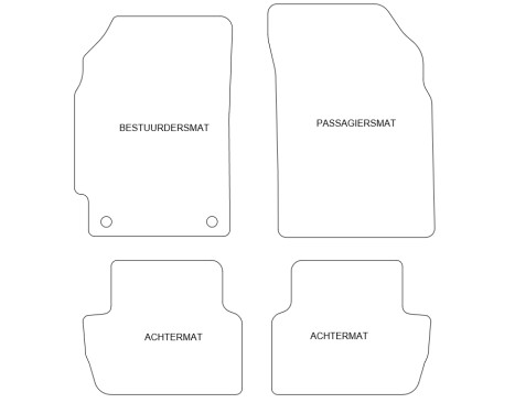 Velor Car Mats for Chevrolet Spark 2010-2012 4 pcs, Image 2