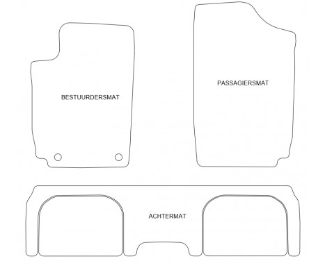 Velor Car Mats for Citroen Xsara Picasso 1999-2006 5-piece, Image 2