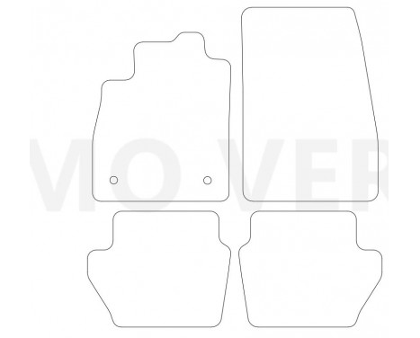 Velor Car Mats for Ford Puma 2020- 4-piece, Image 2