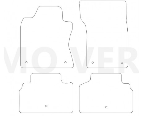 Velor Car Mats for Infiniti Q50 2013- 4-piece, Image 2