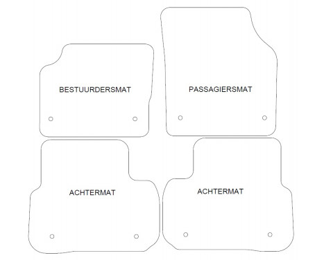 Velor Car Mats for Landrover Discovery Sport 2015- 4-part, Image 2