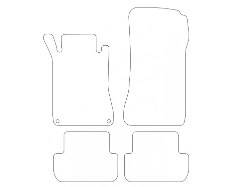 Velor Car Mats for Mercedes-Benz CLK W209 2002-2009 4-piece, Image 2