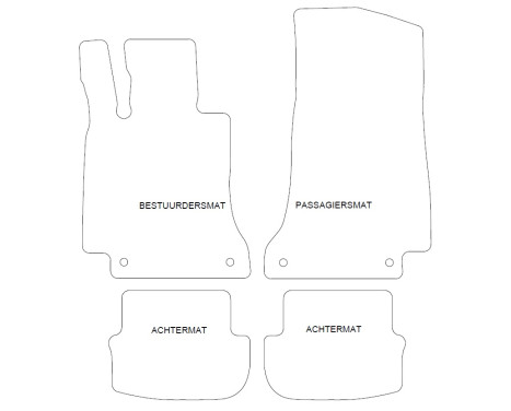 Velor Car Mats for Mercedes C-Class Cabriolet A205 2016- 4-piece, Image 2