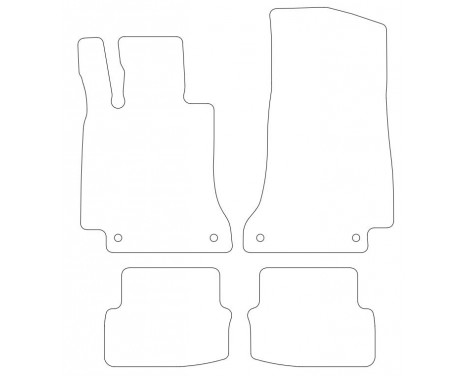 Velor Car Mats for Mercedes C-Class Coupe C205 2015- 4-piece, Image 2