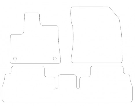 Velor Car Mats for Opel Combo 2019 3-part, Image 2