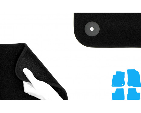 Velor Car Mats for Peugeot 208 2012- 4-piece, Image 3