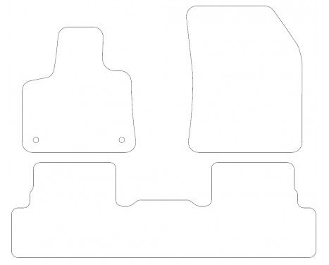 Velor Car Mats for Peugeot 3008 2019 - 3-part, Image 2