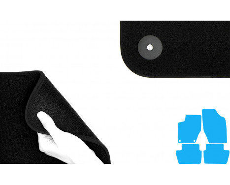 Velor Car Mats for Peugeot 308 2008-2013 4-piece, Image 4