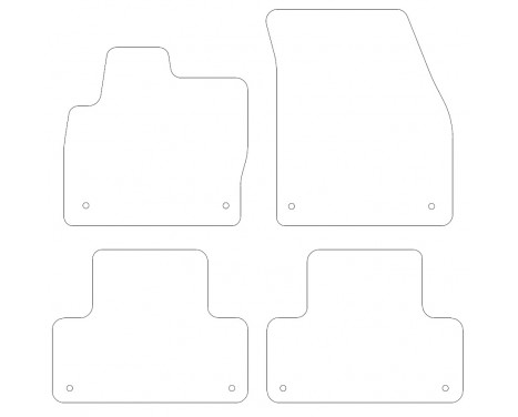 Velor Car Mats for Range Rover Evoque 2011-2019 4-part, Image 2