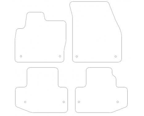 Velor Car Mats for Range Rover Evoque Cabrio 2016 - 4 pieces, Image 2