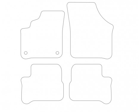 Velor car mats for Skoda Citigo 2019- 4-piece, Image 2