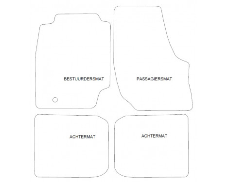Velor Car Mats for Toyota Landcruiser 2000-2005 4-piece, Image 2