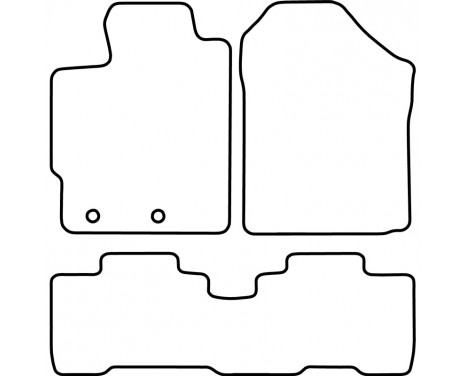Velor Car Mats for Toyota Verso-S 2011- 3-piece, Image 2